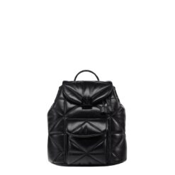 MCM MINI TRAVIA BACKPACK IN CLOUD QUILTED LAMB LEATHER BLACK