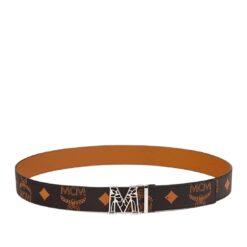 MCM CLAUS LAUREL M REVERSIBLE BELT 1.75” IN MAXI VISETOS SILVER