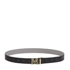 MCM CLAUS EPOXY LAUREL M REVERSIBLE BELT 1.5” IN VISETOS BLACK