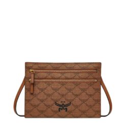 MCM HIMMEL CROSSBODY POUCH IN LAURETOS COGNAC