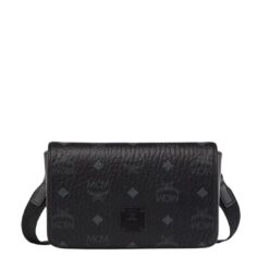 MCM AREN CAMERA BAG IN VISETOS BLACK