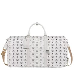 MCM OTTOMAR WEEKENDER BAG IN VISETOS WHITE