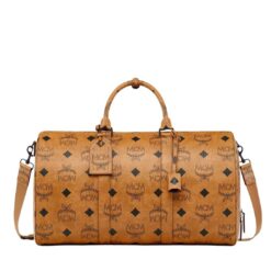 MCM OTTOMAR WEEKENDER BAG IN MAXI VISETOS COGNAC