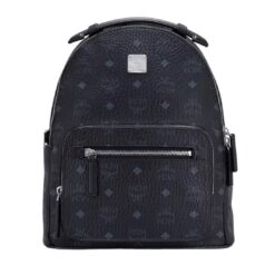 MCM SMALL STARK BACKPACK IN VISETOS BLACK