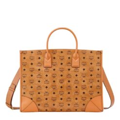 MCM X- LARGE MÜNCHEN TOTE IN VISETOS COGNAC