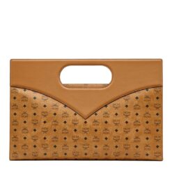 MCM Diamond Tote in Visetos Leather Mix COGNAC