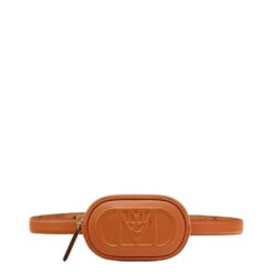 MCM MODE TRAVIA BELT W/ ZIP POUCH IN NAPPA LEATHER COGNAC