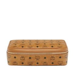 MCM SMALL OTTOMAR TRAVEL CASE IN VISETOS COGNAC