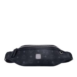 MCM MEDIUM FURSTEN BELT BAG IN VISETOS BLACK