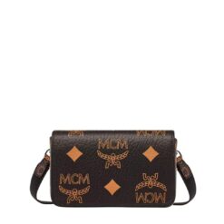 MCM MINI AREN CAMERA BAG IN MAXI VISETOS BLACK