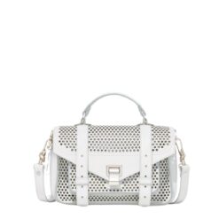 PROENZA PS1 TINY BAG IN PERFORATED LEATHER OPTIC WHITE