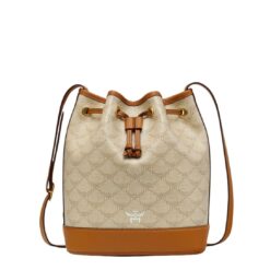 MCM HIMMEL DRAWSTRING BAG IN LAURETOS BEIGE