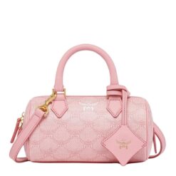 MCM MINI ELLA BOSTON BAG IN LAURETOS PINK