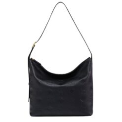 MCM LARGE AREN HOBO IN MAXI MONOGRAM LEATHER BLACK