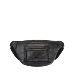 MCM MINI FURSTEN BELT BAG IN VISETOS BLACK