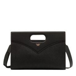 MCM Diamond Tote in Embossed Leather Black