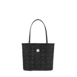 MCM MINI REVERSIBLE LIZ SHOPPER VISETOS BLACK