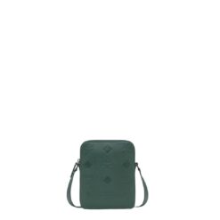 MCM MINI KLASSIK CROSSBODY IN MAXI MONOGRAM LEATHER GREEN