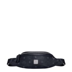 MCM SMALL FURSTEN BELT BAG IN VISETOS BLACK