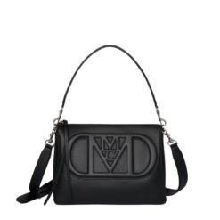 MCM MEDIUM MODE TRAVIA SHOULDER BAG IN SPANISH CALF LEATHER BLACK