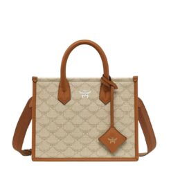 MCM SMALL HIMMEL TOTE IN LAURETOS BEIGE