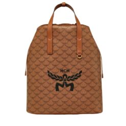 MCM MEDIUM HIMMEL DRAWSTRING BACKPACK IN LAURETOS COGNAC