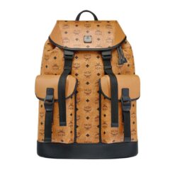 MCM LARGE BRANDENBURG BACKPACK IN VISETOS COGNAC