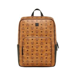 MCM MEDIUM AREN BACKPACK IN VISETOS COGNAC