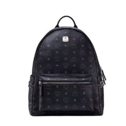 MCM MEDIUM STARK SIDE BACKPACK IN VISETOS BLACK