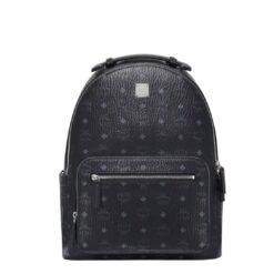 MCM MEDIUM STARK BACKPACK IN VISETOS BLACK