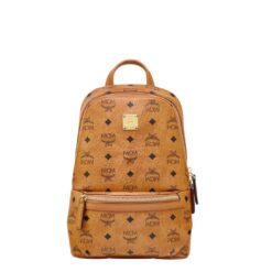 MCM SMALL AREN SLING BAG IN VISETOS COGNAC