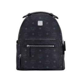 MCM SMALL STARK BACKPACK IN VISETOS BLACK