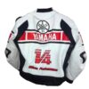 YAMAHA RACING LEATHER JACKET WHITE - Side View