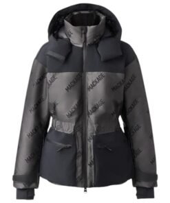 MACKAGE NIXIE-JMG STRETCH DOWN SKI JACKET WITH JACQUARD LOGO PATTERN