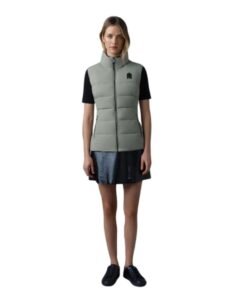 MACKAGE GISELA STRETCH LIGHT DOWN VEST WITH STAND COLLAR