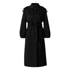 MACKAGE CEYLA DOUBLE-FACE WOOL COAT WITH SASH BELT