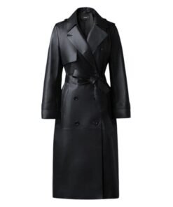 MACKAGE GAEL-V MAXI LEATHER TRENCH COAT