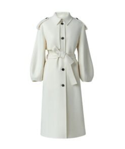 MACKAGE CEYLA DOUBLE-FACE WOOL COAT WITH SASH BELT