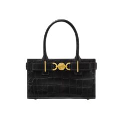 VERSACE CROC-EFFECT MEDUSA '95 SMALL TOTE