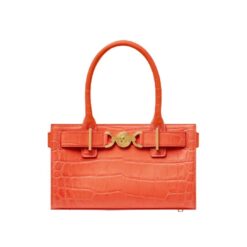 VERSACE CROC-EFFECT MEDUSA '95 SMALL TOTE BAG