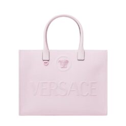 VERSACE LA MEDUSA CANVAS LARGE TOTE BAG