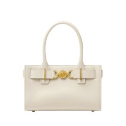 VERSACE MEDUSA '95 SMALL TOTE BAG HALF WHITE