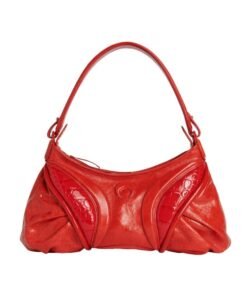 MARINE SERRE EMBOSSED LEATHER FUTURA RED