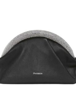 JWA BUMPER-CLUTCH - LEATHER MINI BAG WITH CRYSTALS