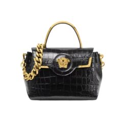 VERSACE CROC-EFFECT MEDUSA '95 CROSSBODY BAG