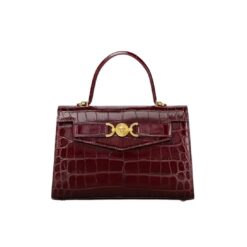 VERSACE CROC-EFFECT MEDUSA '95 HANDBAG