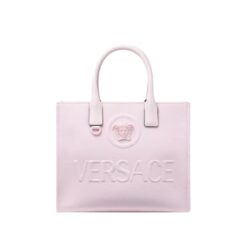 VERSACE LA MEDUSA CANVAS SMALL TOTE BAG