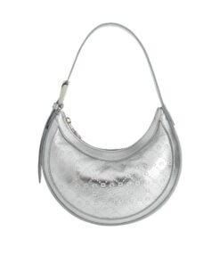 MARINE SERRE LAMINATED LEATHER MINI ECLIPS SILVER