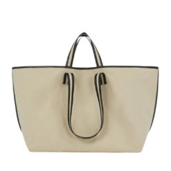 LA GARCONNE KASSL CANVAS TOTE — BEIGE / OIL BORDEAUX