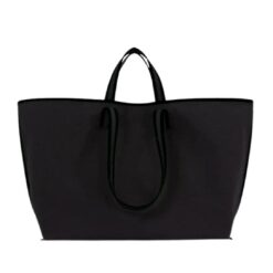 LA GARCONNE KASSL CANVAS TOTE — BLACK / OIL BORDEAUX